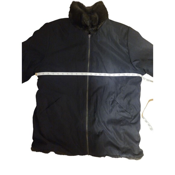 Atelier By B Thomas Faux Mink Reversible Coat Womens L Brown Mob Wife Old Money - Picture 7 of 10